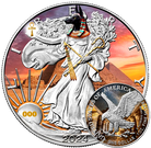 2024 Anubis Treasures of Ancient Egypt Walking Liberty 1oz Silver Coin