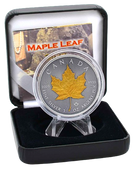 2024 $5 Maple Leaf 1 oz Antiqued Silver Gold Treasure Edition Coin