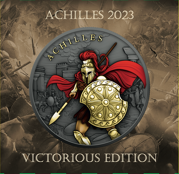 2023 Legendary Warriors Achilles Victorious Edition 1 oz .999 Silver Coin