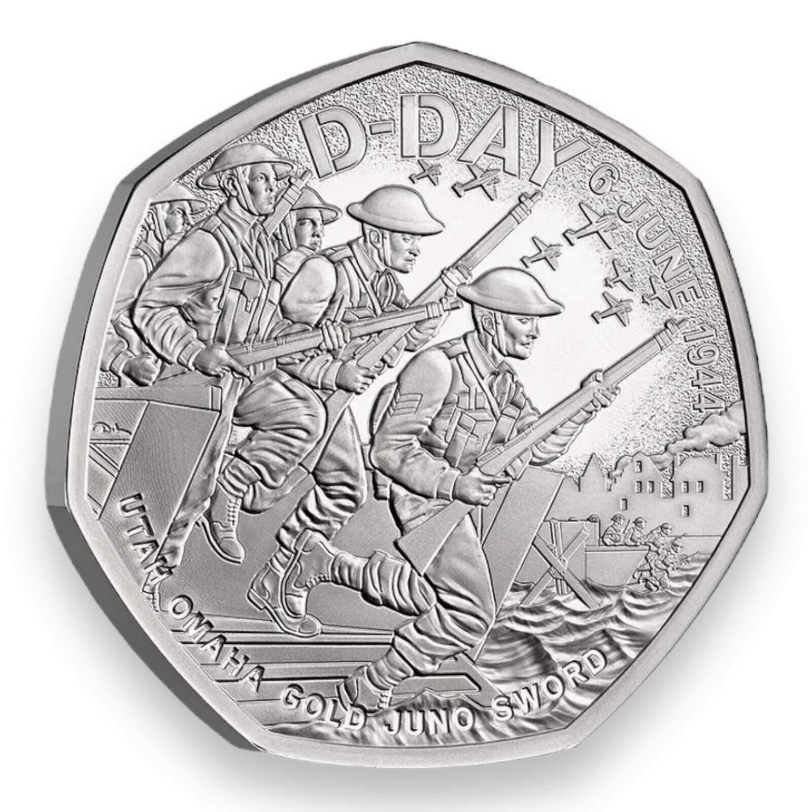 D-Day 2024 UK 50P Brillant Uncirculated Coin