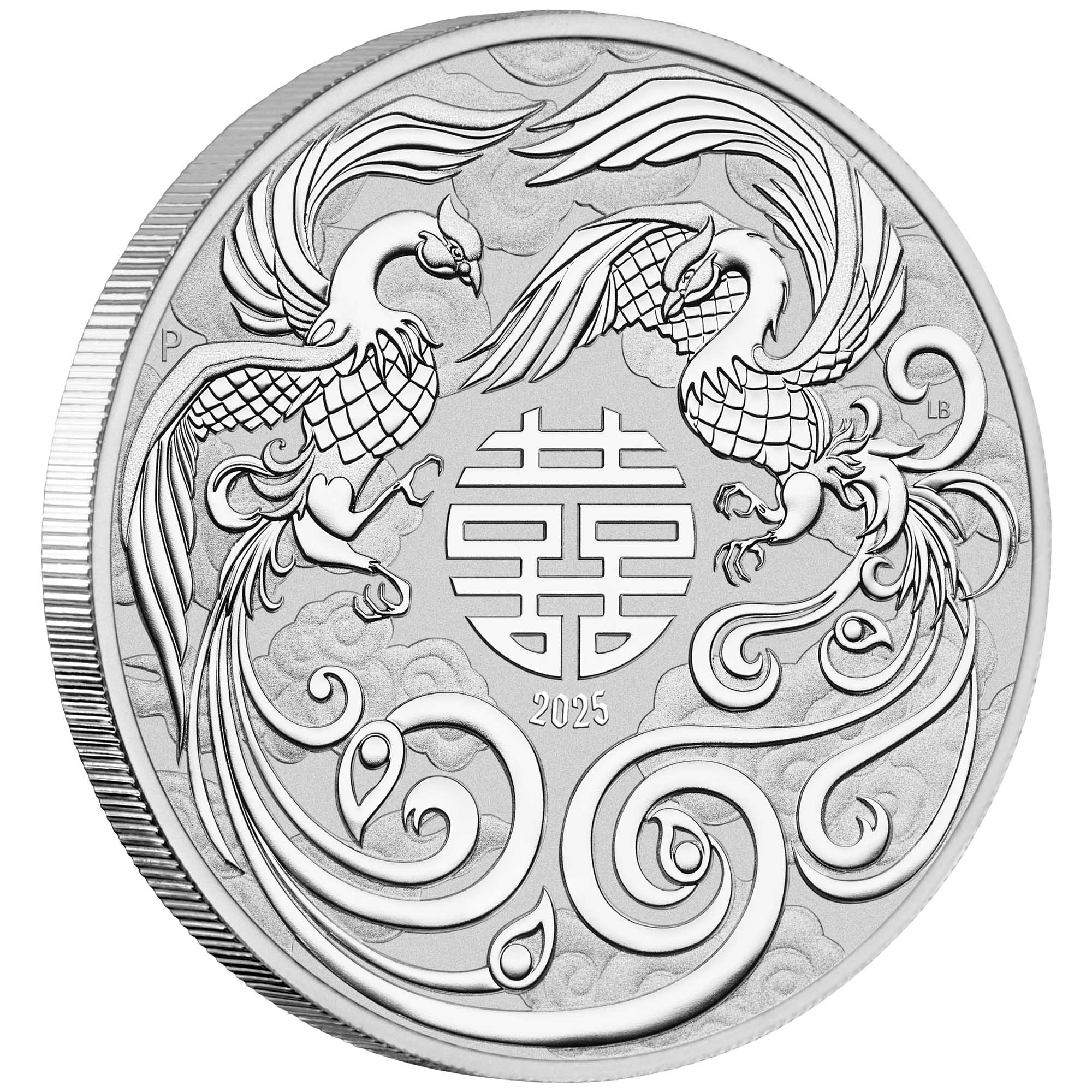 Perth Mint 2025 Chinese ML Double Phoenix 1oz .9999 Silver BU Coin