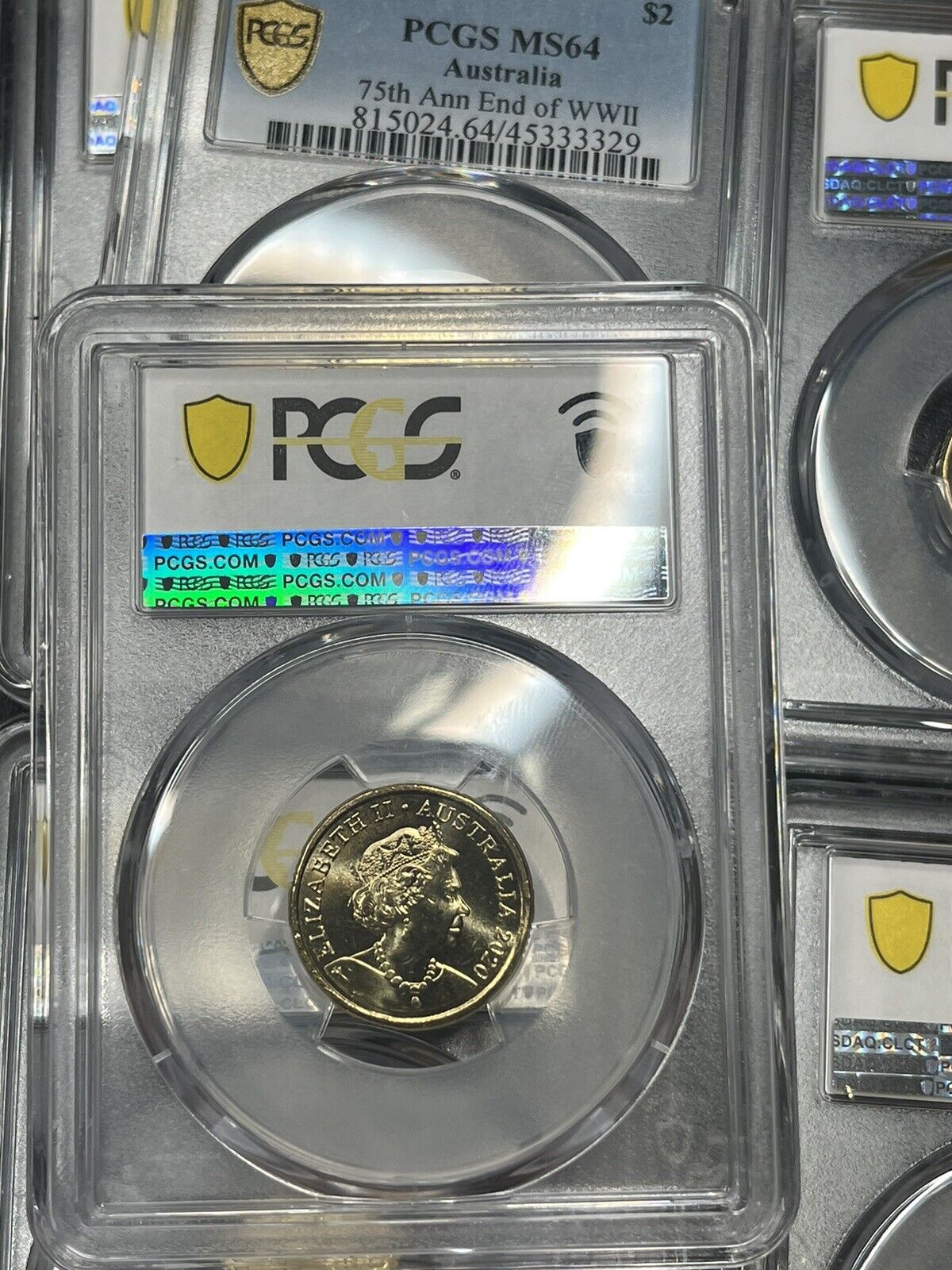 2020 Australian $2 75th Anniversary End of WW2 PCGS MS64 Coin