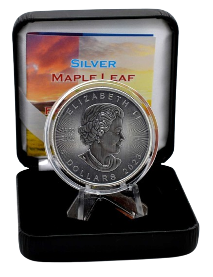 2023 $5 Maple Leaf 1 oz Antiqued Silver Four Seasons Edition Coin