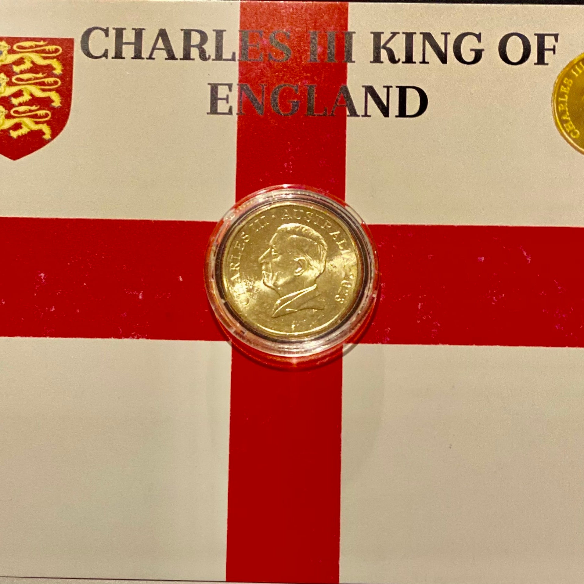 2023 King Charles III $1 UNC Coin in Maxi Card 2