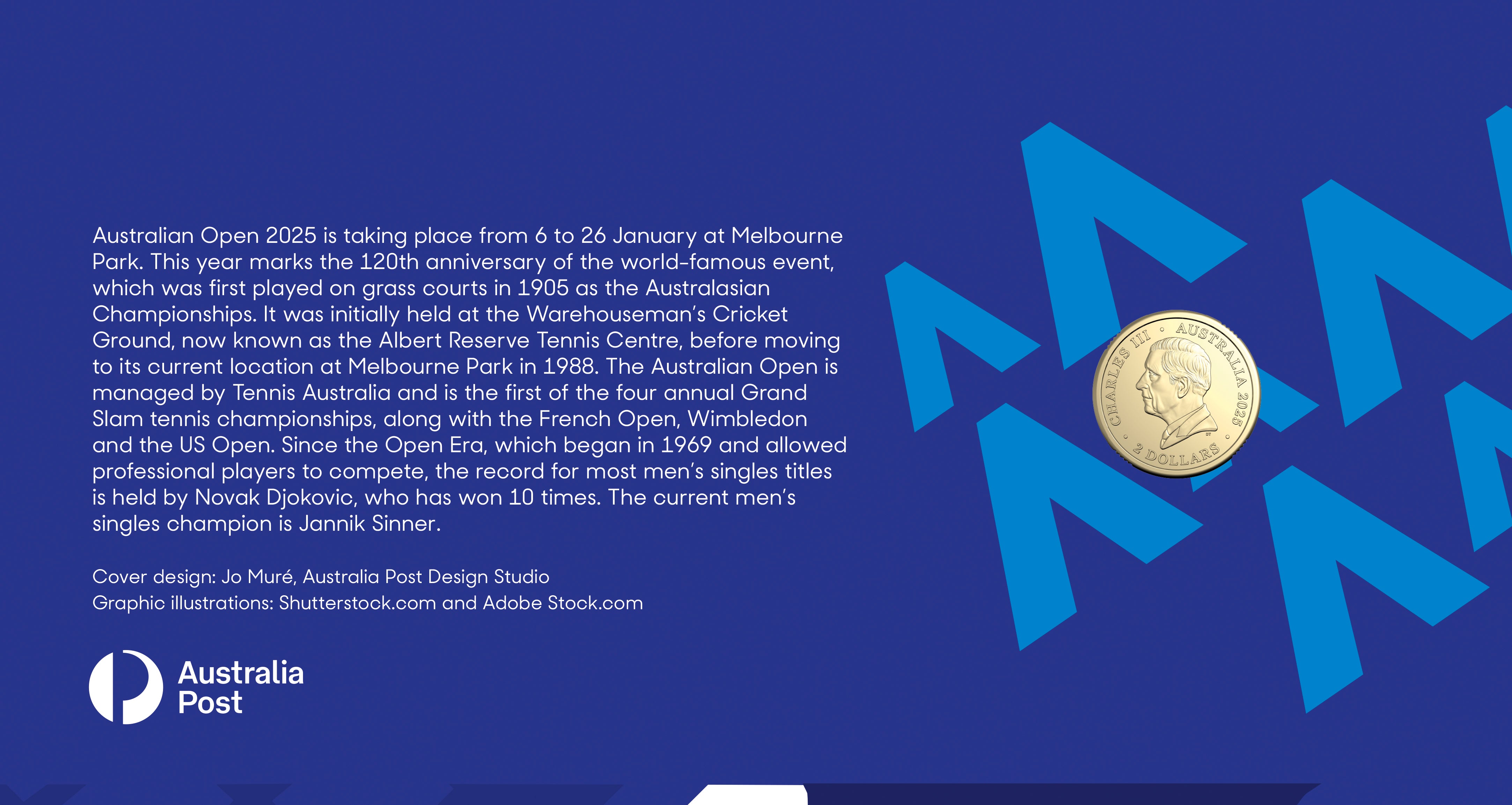 Royal Australian Mint 2025 $2 Australian Open ANDA Brisbane Money Expo PNC
