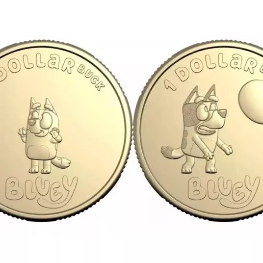 Royal Australian Mint 2024 UNC Bluey Buck and Bingo $1 King Charles Coin Set