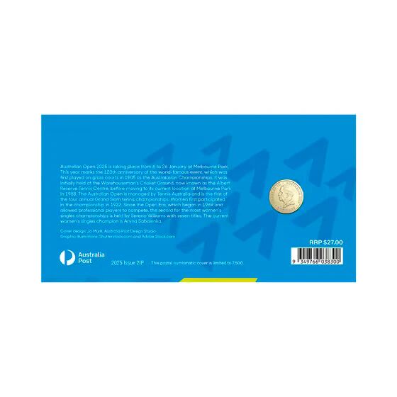 Royal Australian Mint 2025 $2 Women's Australian Open PNC