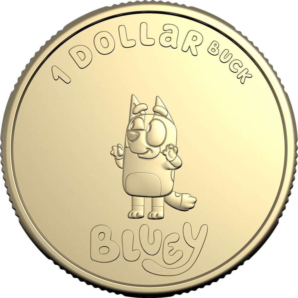 Royal Australian Mint 2024 UNC Bluey Buck Bingo $1 King Charles Coin