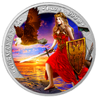 2022 Germania Mint Lady Germania Coin Series - 1oz Pure Silver .999 Coloured Coin