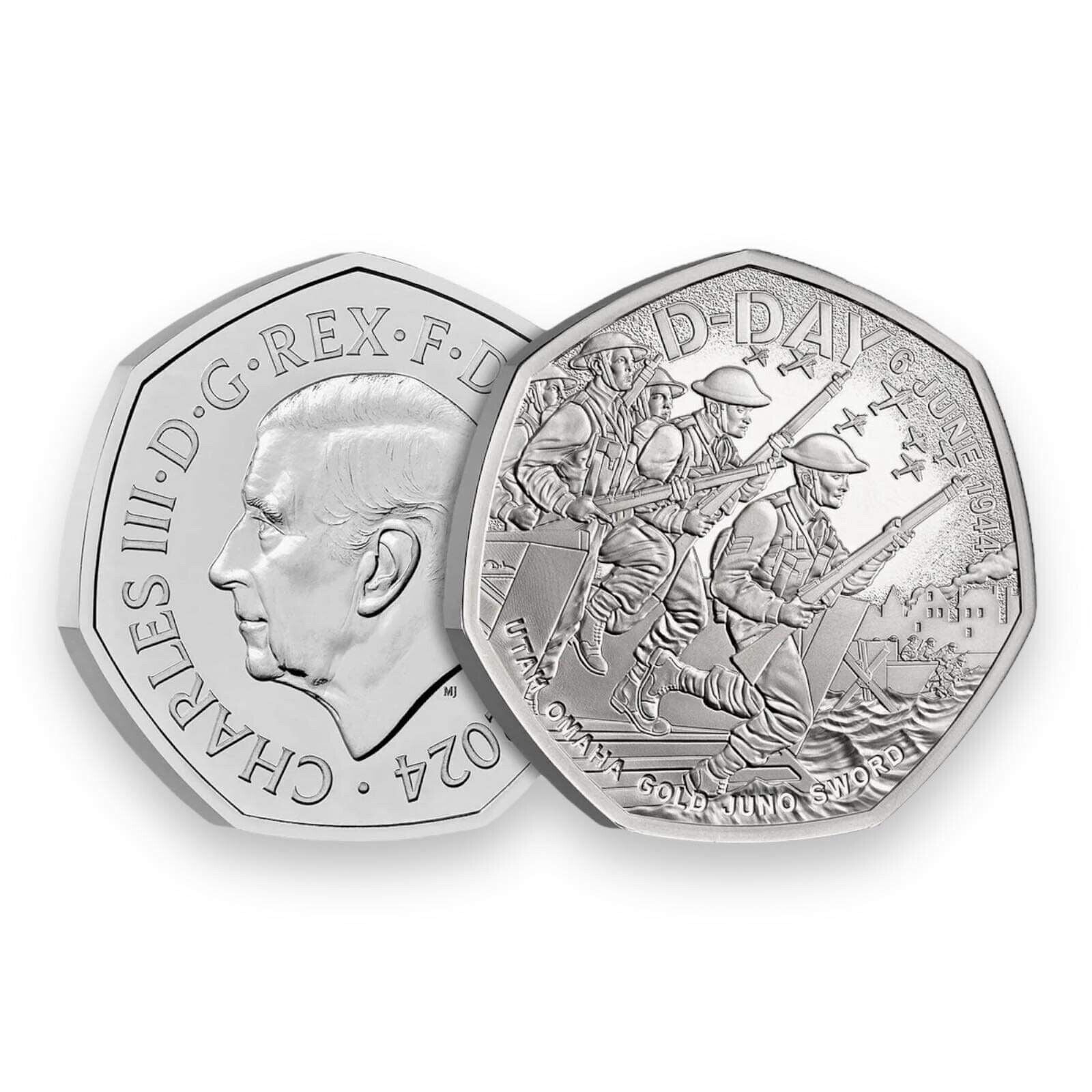 D-Day 2024 UK 50P Brillant Uncirculated Coin