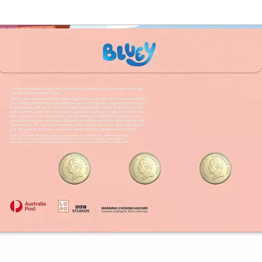 Royal Australian Mint 2024 $1 Bluey Limited Edition Three Coin PNC