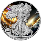 2024 Chromatics Celestial Series Walking Liberty $1 Coloured 1 oz Silver Coin