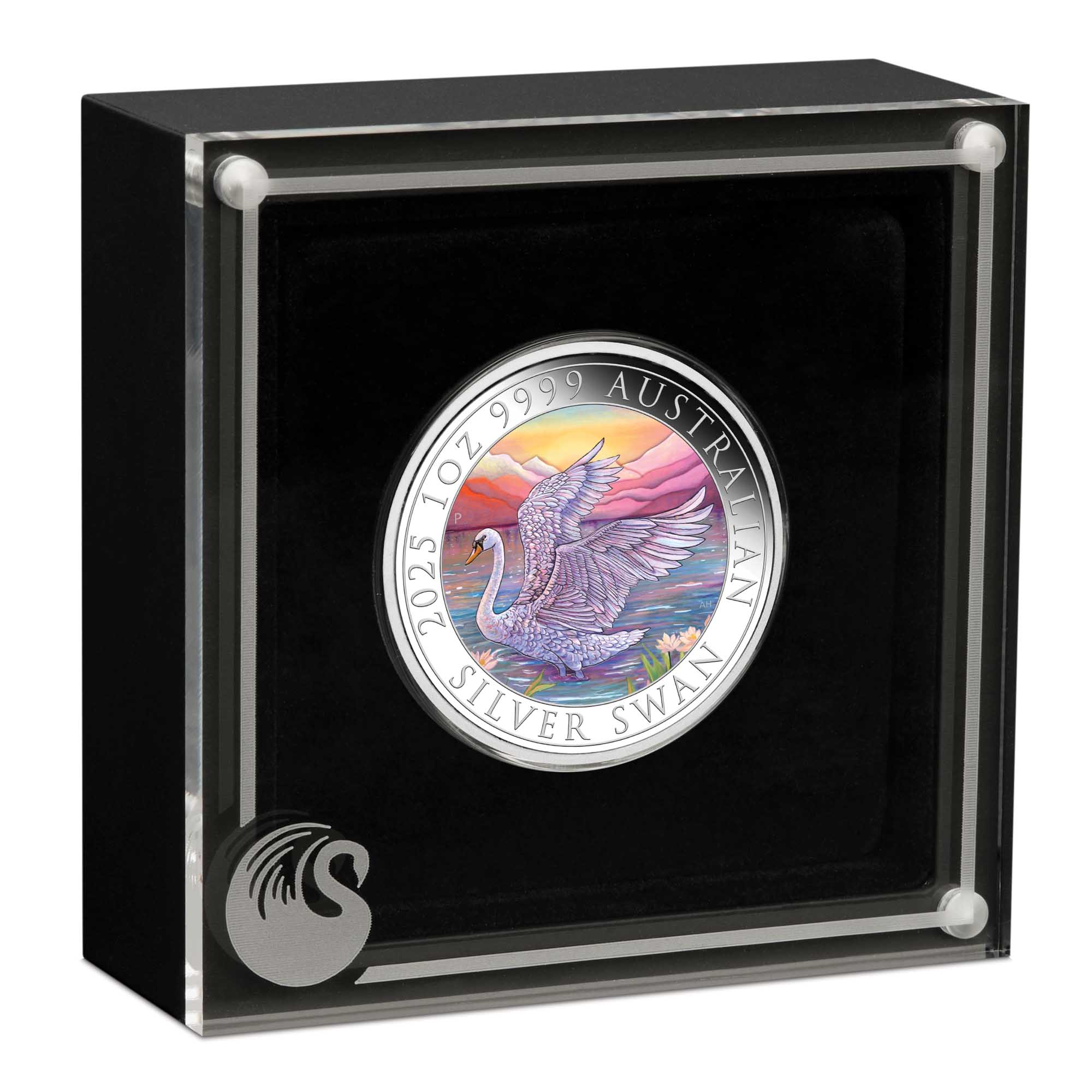 Perth Mint 2025 Australian Swan 1oz .9999 Coloured Silver Coin