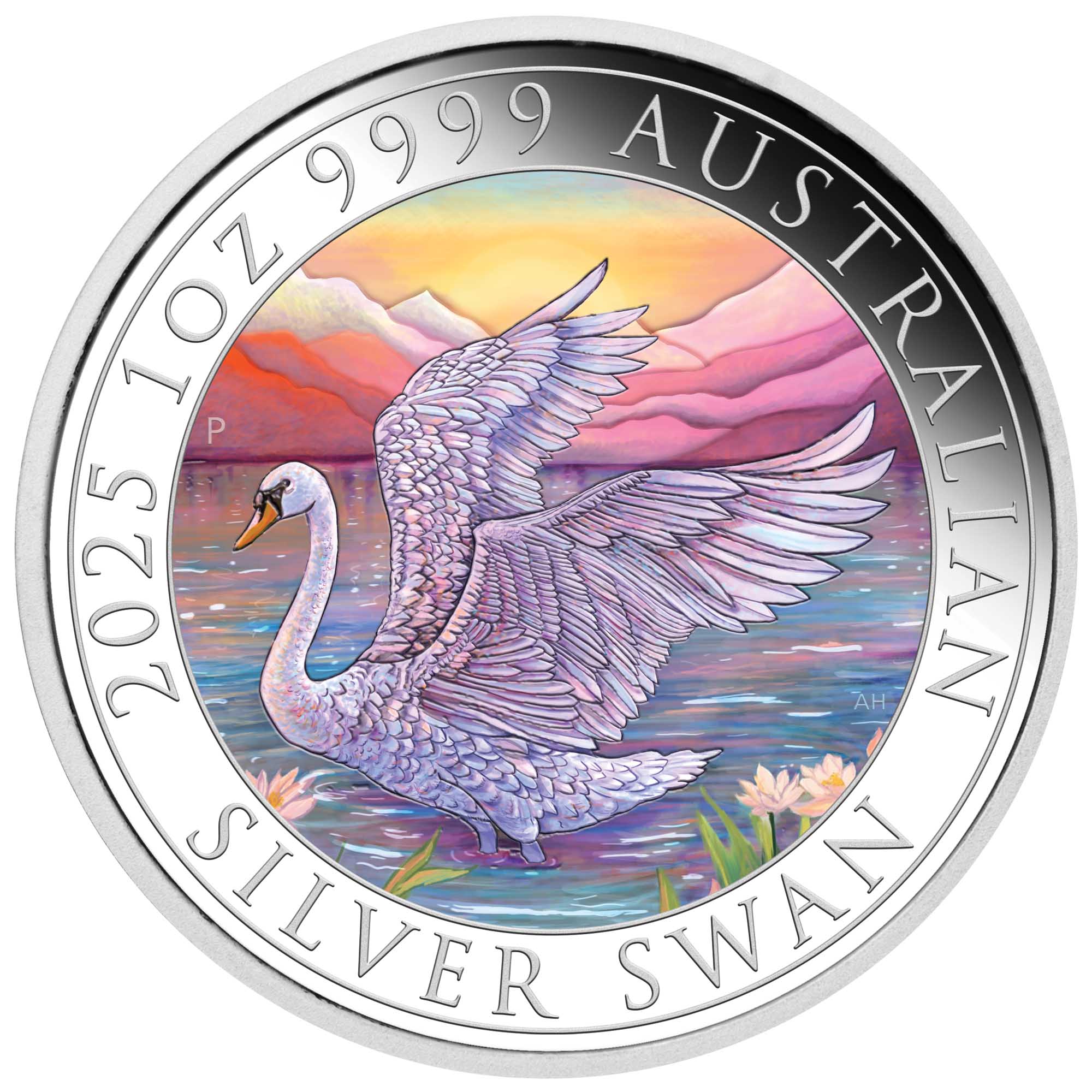 Perth Mint 2025 Australian Swan 1oz .9999 Coloured Silver Coin
