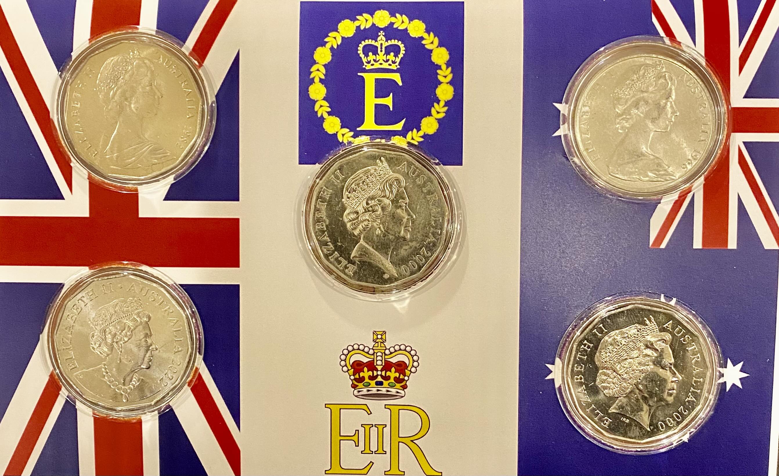 Australian First and Last Effigy of Her Royal Highness Queen Elizabeth II Decimal 50C Coins 1966 - 2022