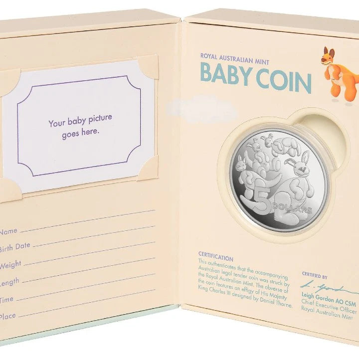 Royal Australian Mint $5 2024 1 oz Silver Proof Baby Coin Toy Kangaroo