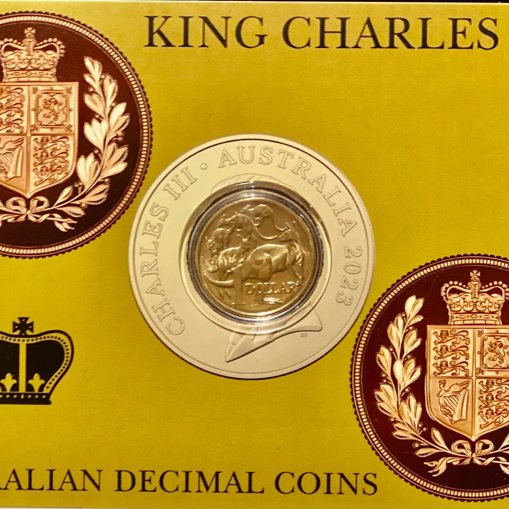 2023 King Charles III $1 UNC Coin in Maxi Card