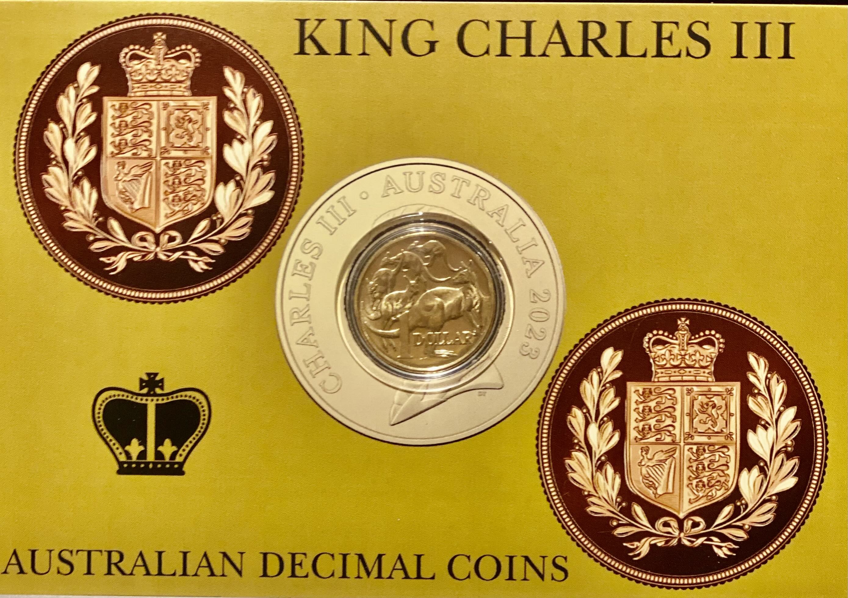 2023 King Charles III $1 UNC Coin in Maxi Card