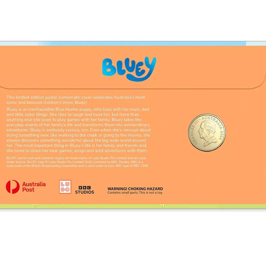 Royal Australian Mint 2024 Bluey Bucks Limited Edition Coloured Coin $1 PNC