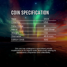 2024 $1 Walking Liberty Solar Storms Edition1oz Silver Coin