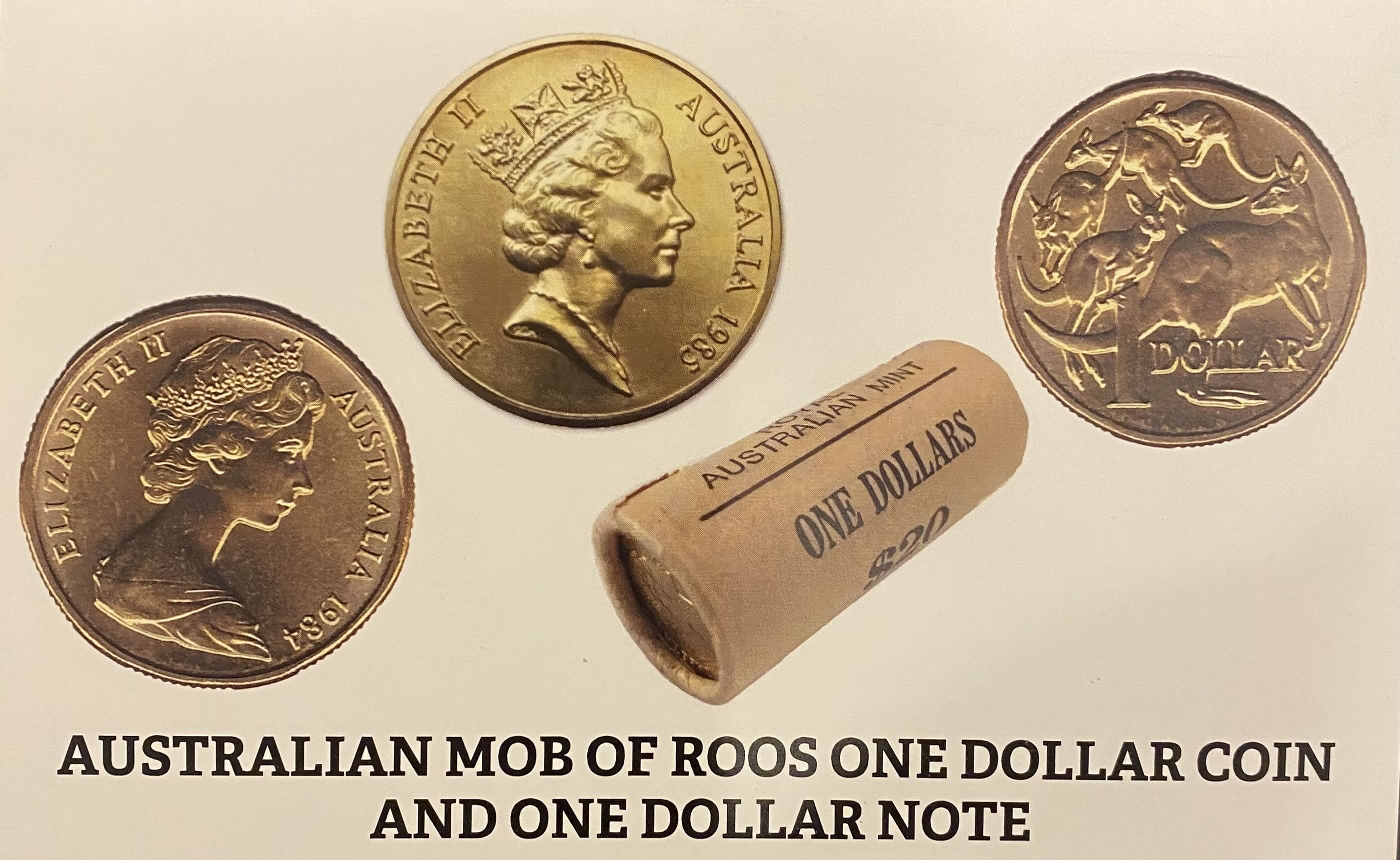 Australian Last Dollar Note and First $1 Coin UNC Set