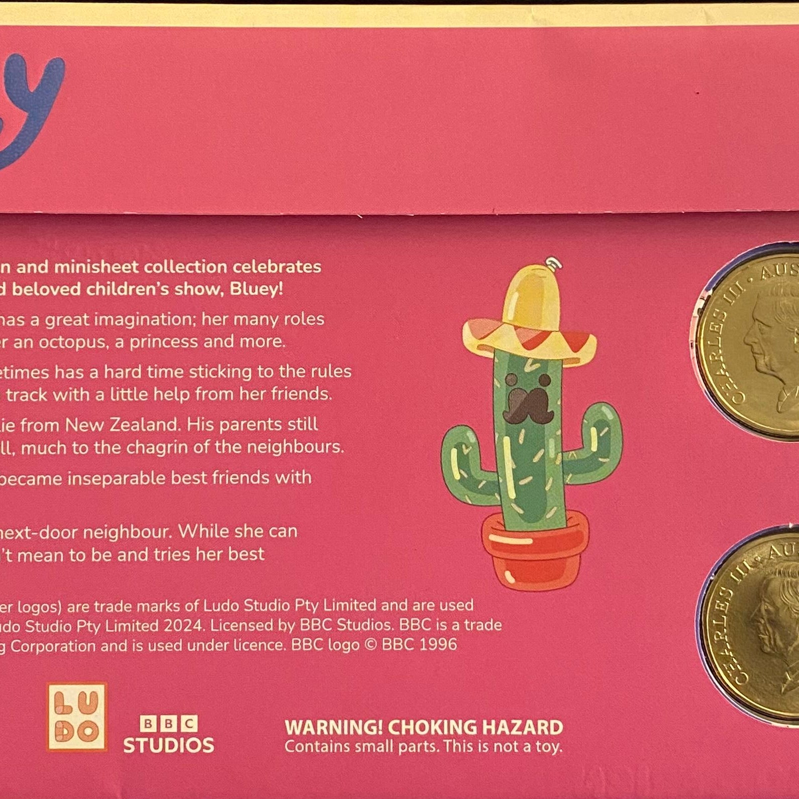 Royal Australian Mint 2024 Bluey, Bingo and Friends Limited Edition 2 Coin $1 PNC