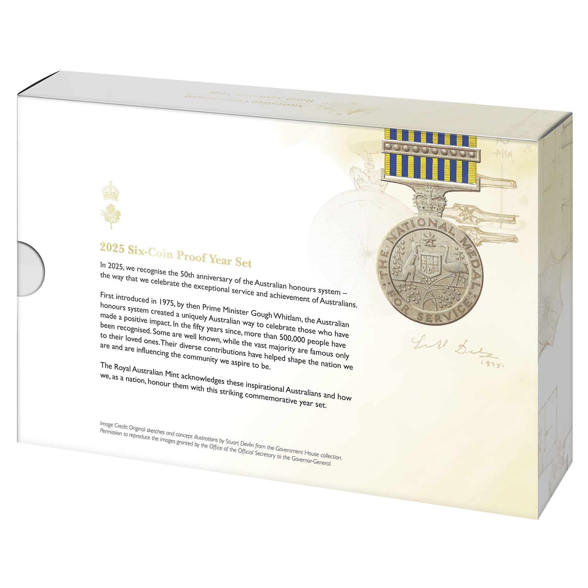 Royal Australian Mint 2025 Proof Year Set - Coloured Australian Awards System 50th Anniversary