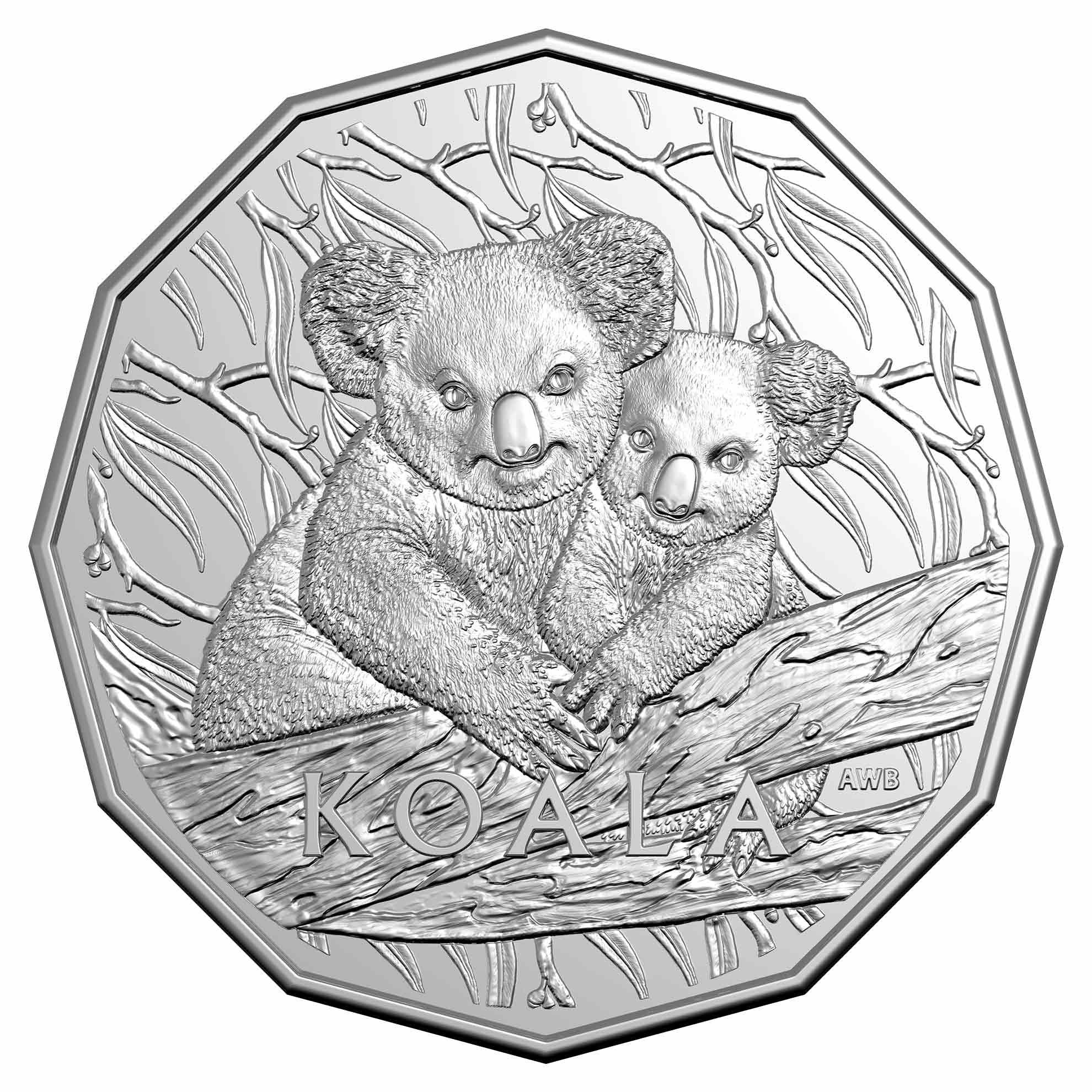 Royal Australian Mint 2025 50c Koala Series UNC Coin in Card