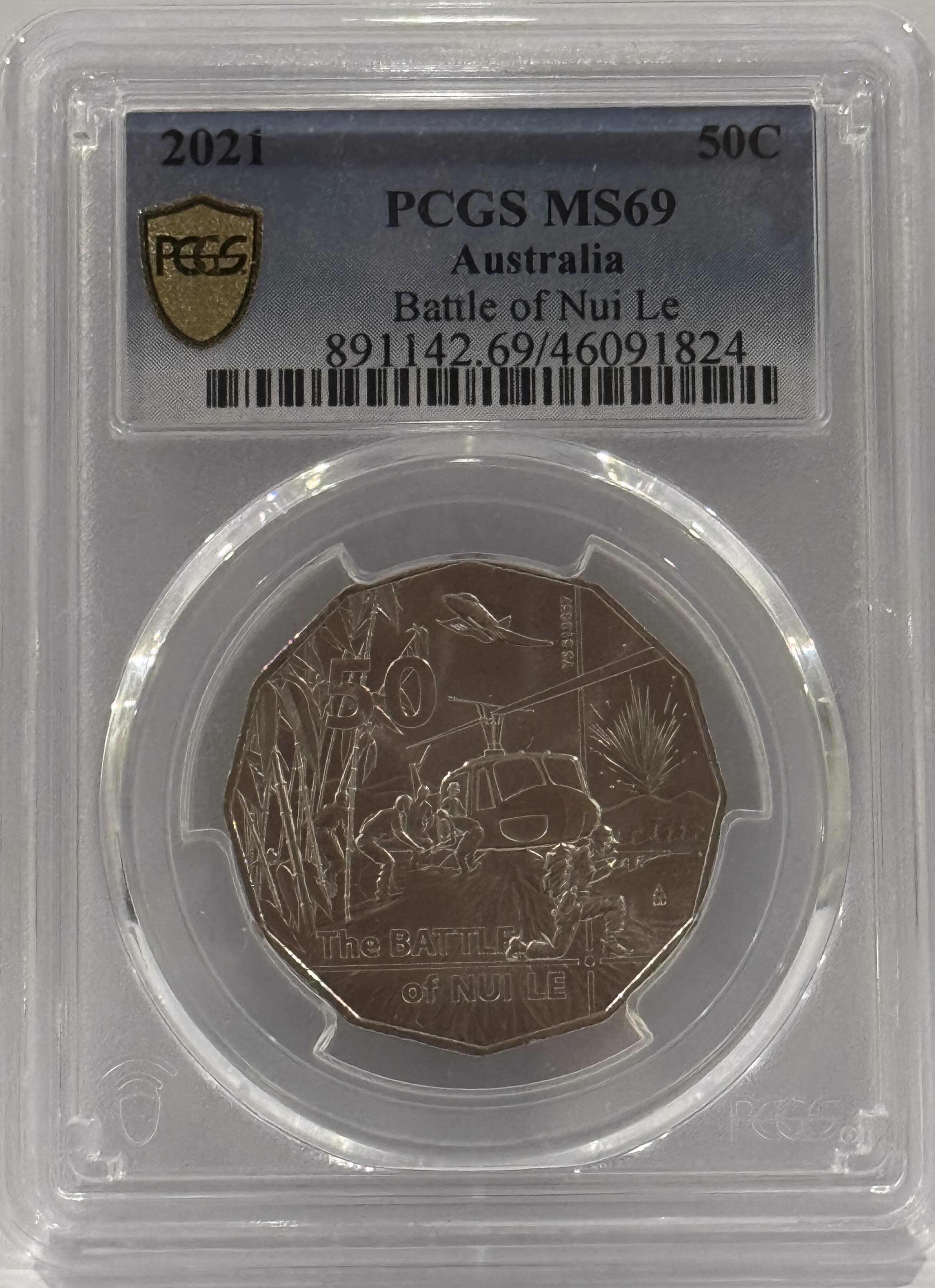 Royal Australian Mint 2021 Battle of Nui 50c Coin - PCGS PR69DCAM