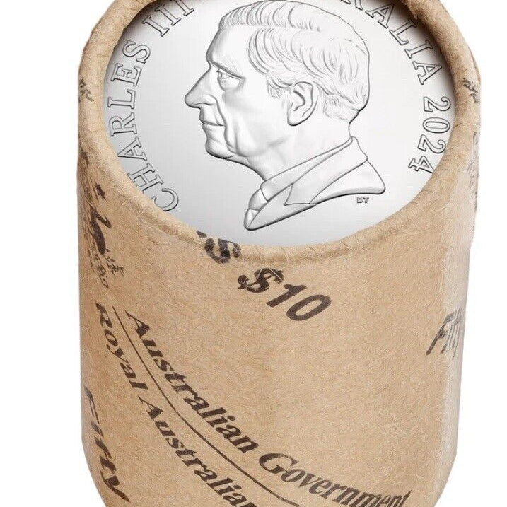 Royal Australian Mint 2024 50c Circulated Coin- King Charles III Effigy- Premium Roll