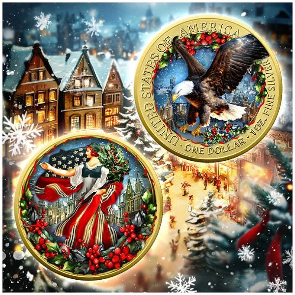American Eagle 2024 1 oz Silver Christmas Coin