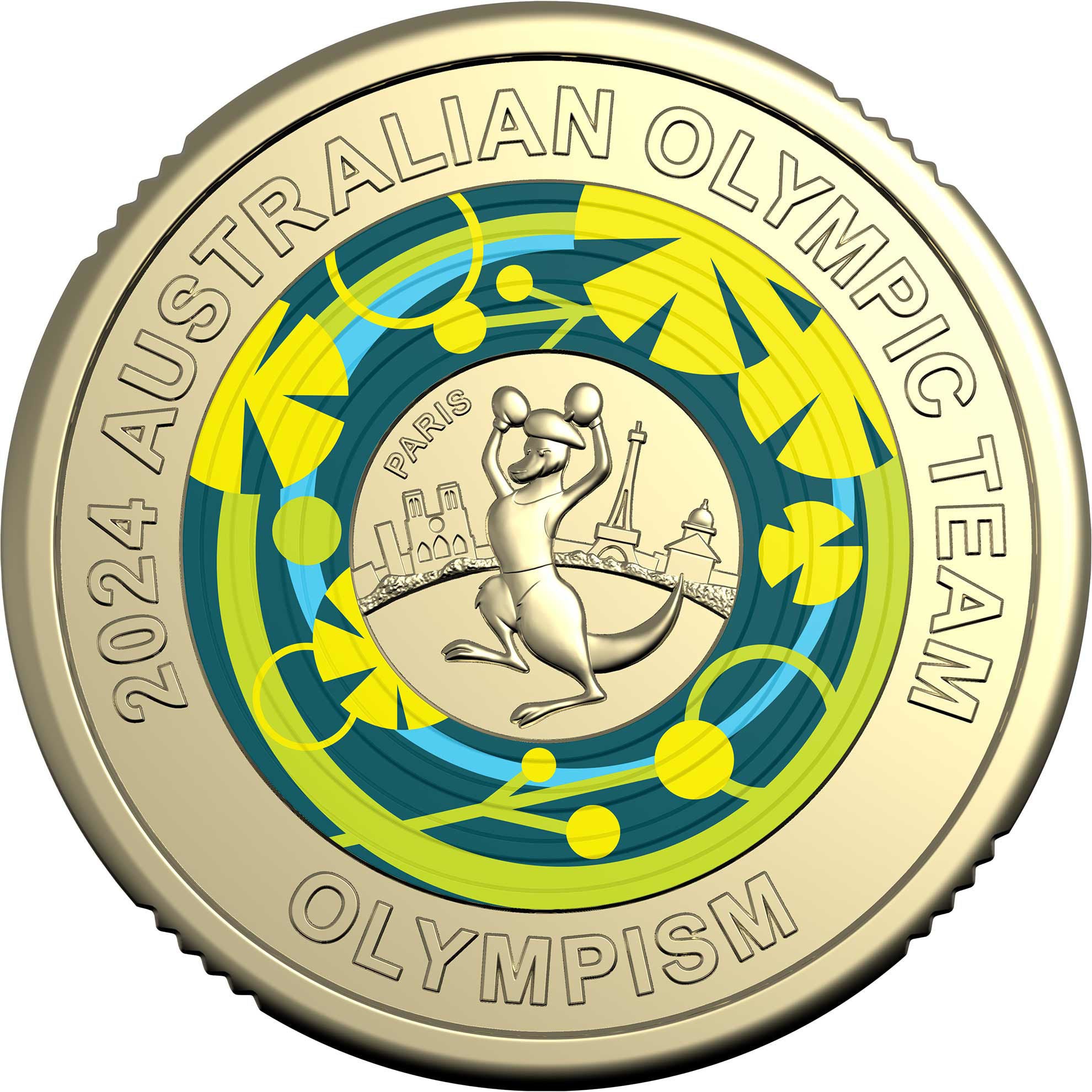 Royal Australian Mint 2024 Australian Olympic Team Three Coin $2 Three Coin Coloured Uncirculated Set