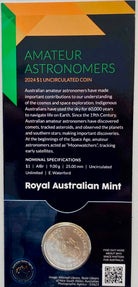 Royal Australian Mint 2024 Out of This World Australia in Space C Mintmark $1 King Charles III Counterstamp UNC Set of Six coins