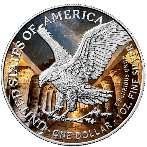 2024 Anubis Treasures of Ancient Egypt Walking Liberty 1oz Silver Coin