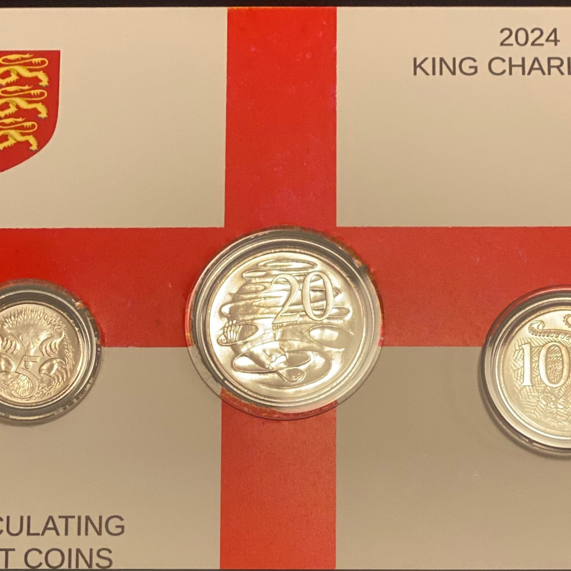 2024 King Charles III 20c/10c/5c UNC Coins In Maxi Card