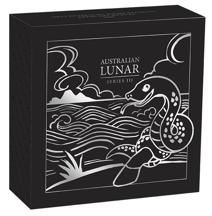 Perth Mint 2025 Lunar III Series Year of the Snake 5 oz Silver High Relief Proof Coin