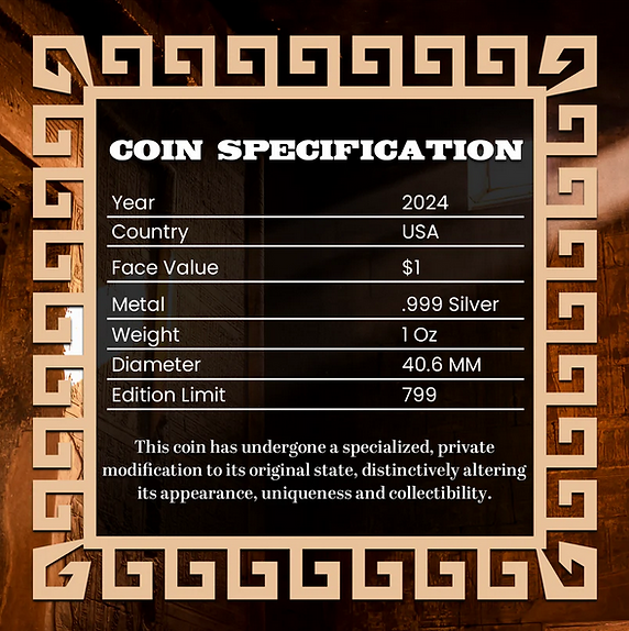 2024 Anubis Treasures of Ancient Egypt Walking Liberty 1oz Silver Coin