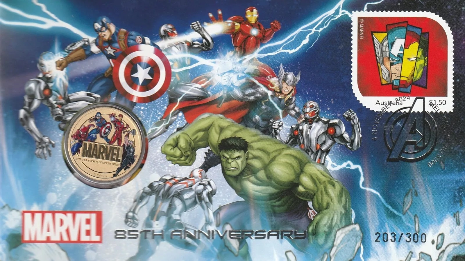 Perth Mint Marvel 85th Anniversary Limited Edition PNC