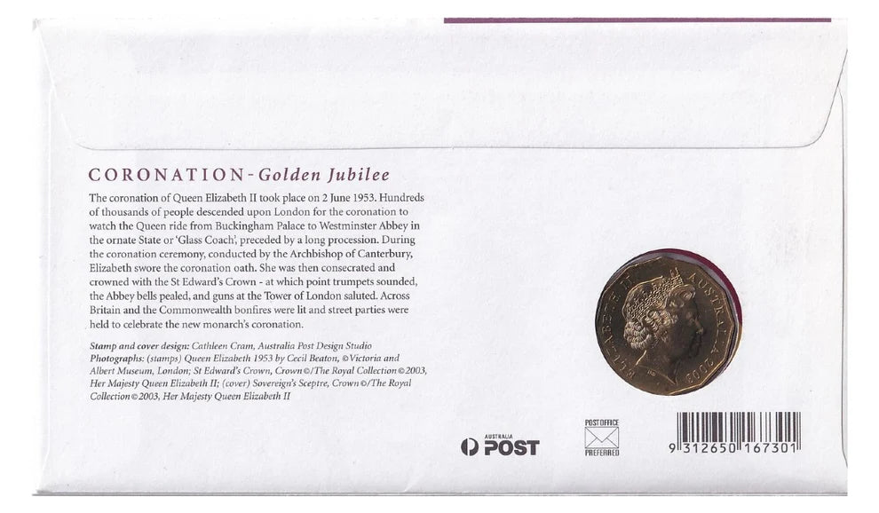 2003 ER II Coronation Golden Jubilee 50c PNC