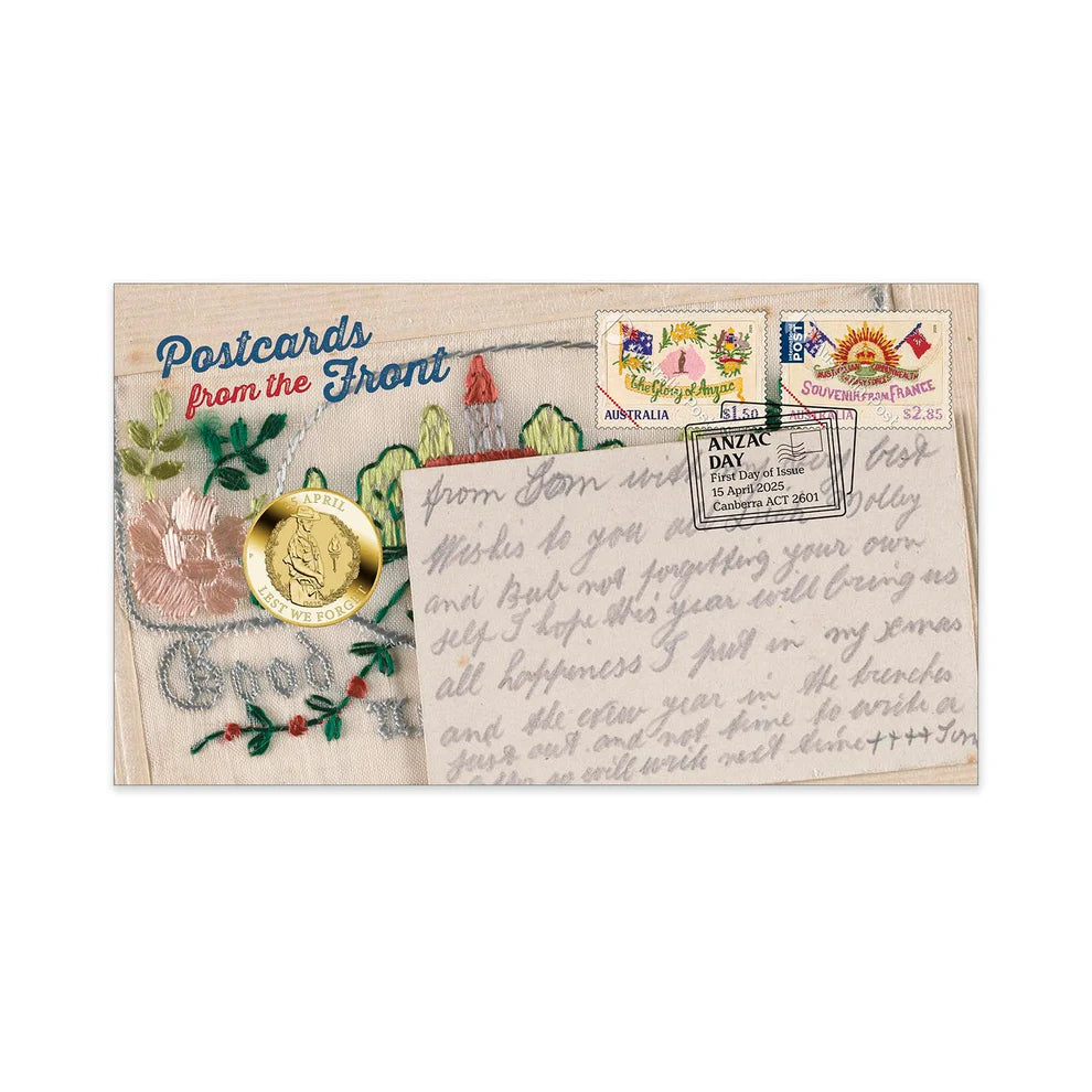 Perth Mint 2025 Anzac Postcards from the Front PNC