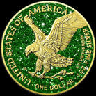 American Eagle Walking Liberty 1 oz Silver Green Tourmaline Precious Stones  Coin 2025