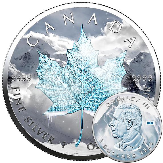 2024 1 oz Silver Canada Maple Leaf Natural Disasters Avalanche