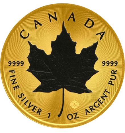 2024 Maple Leaf Space Gold 1 oz Coloured Silver Coin