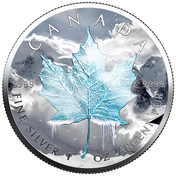 2024 1 oz Silver Canada Maple Leaf Natural Disasters Avalanche
