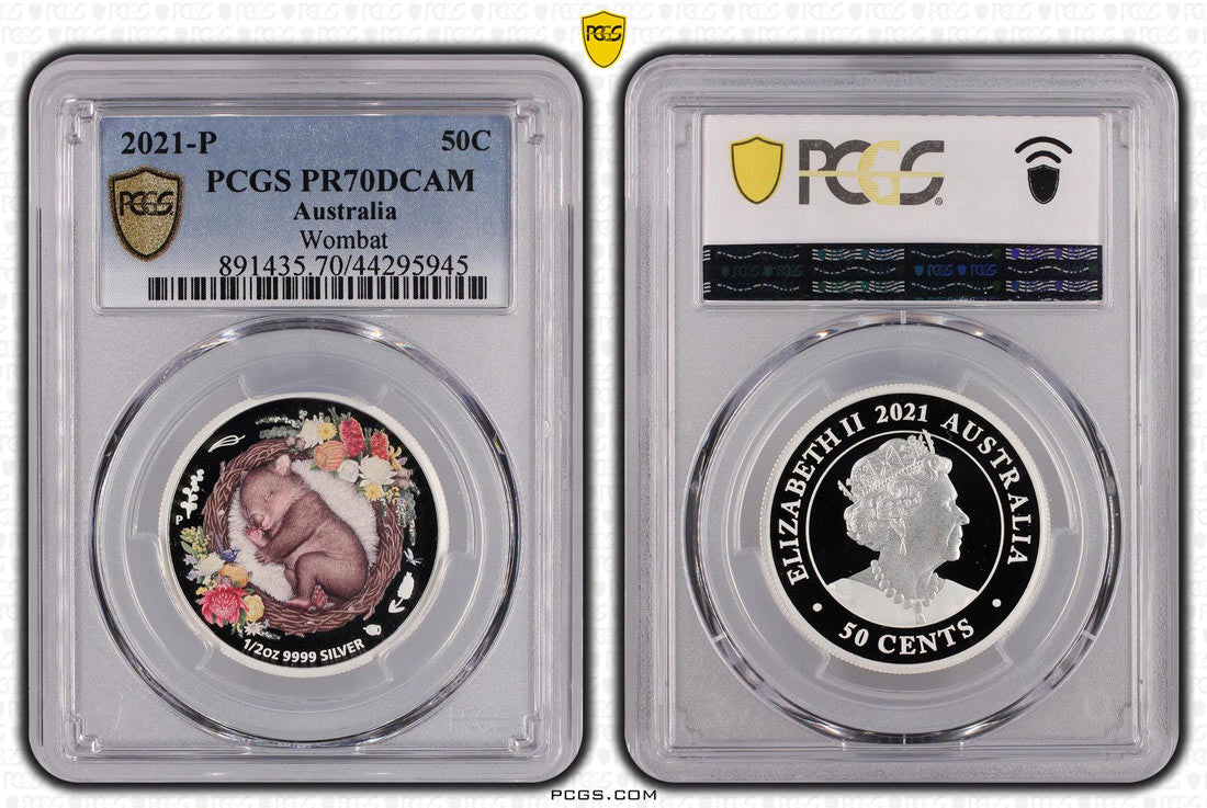 Dreaming Down Under Wombat 2021-P 50C PCGS PR70 DCAM