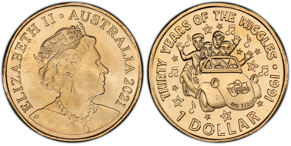 2021 $1 Original Wiggles Band 30th Anniversary PCGS MS67