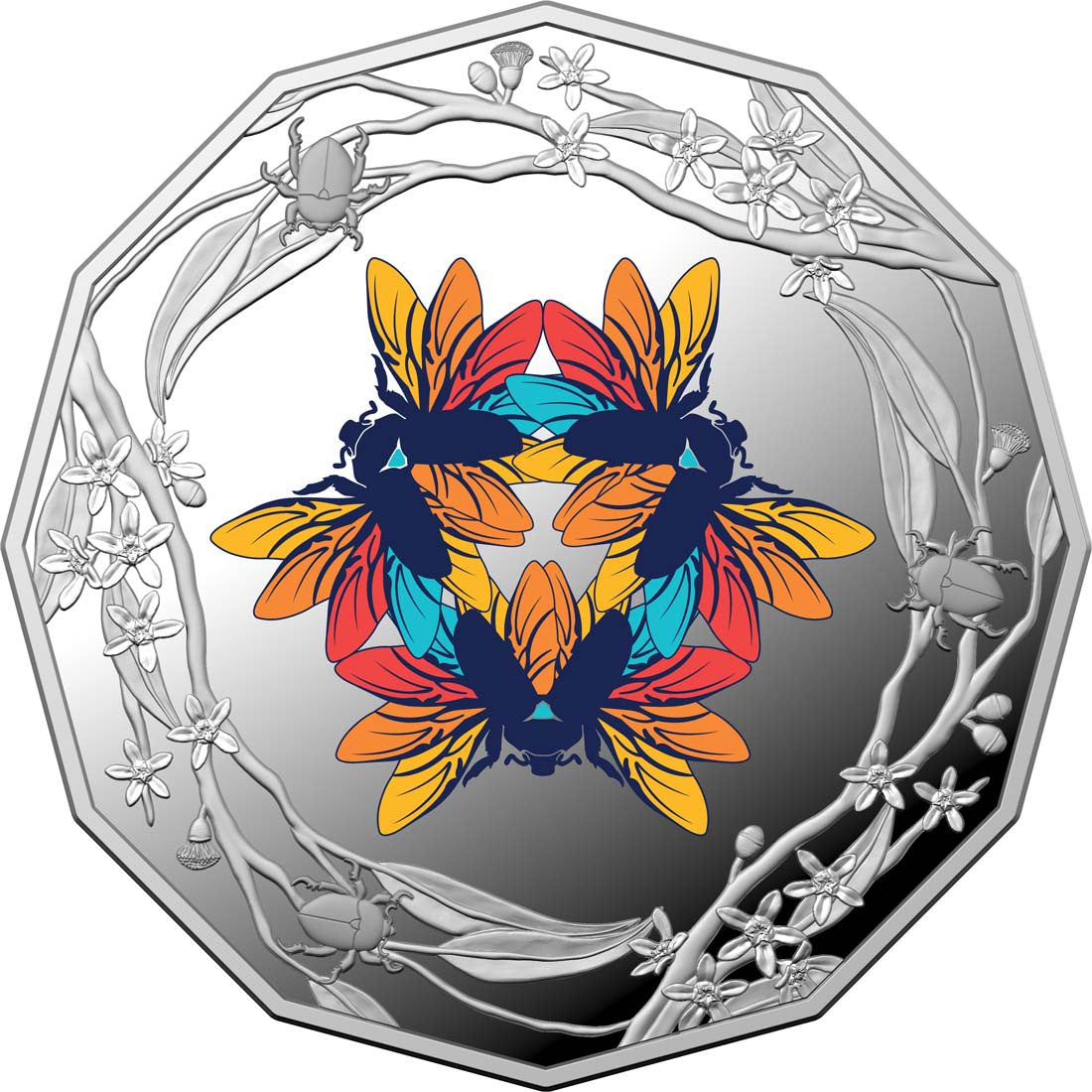 Christmas Decoration 2022 50c Silver Coloured Proof Coin