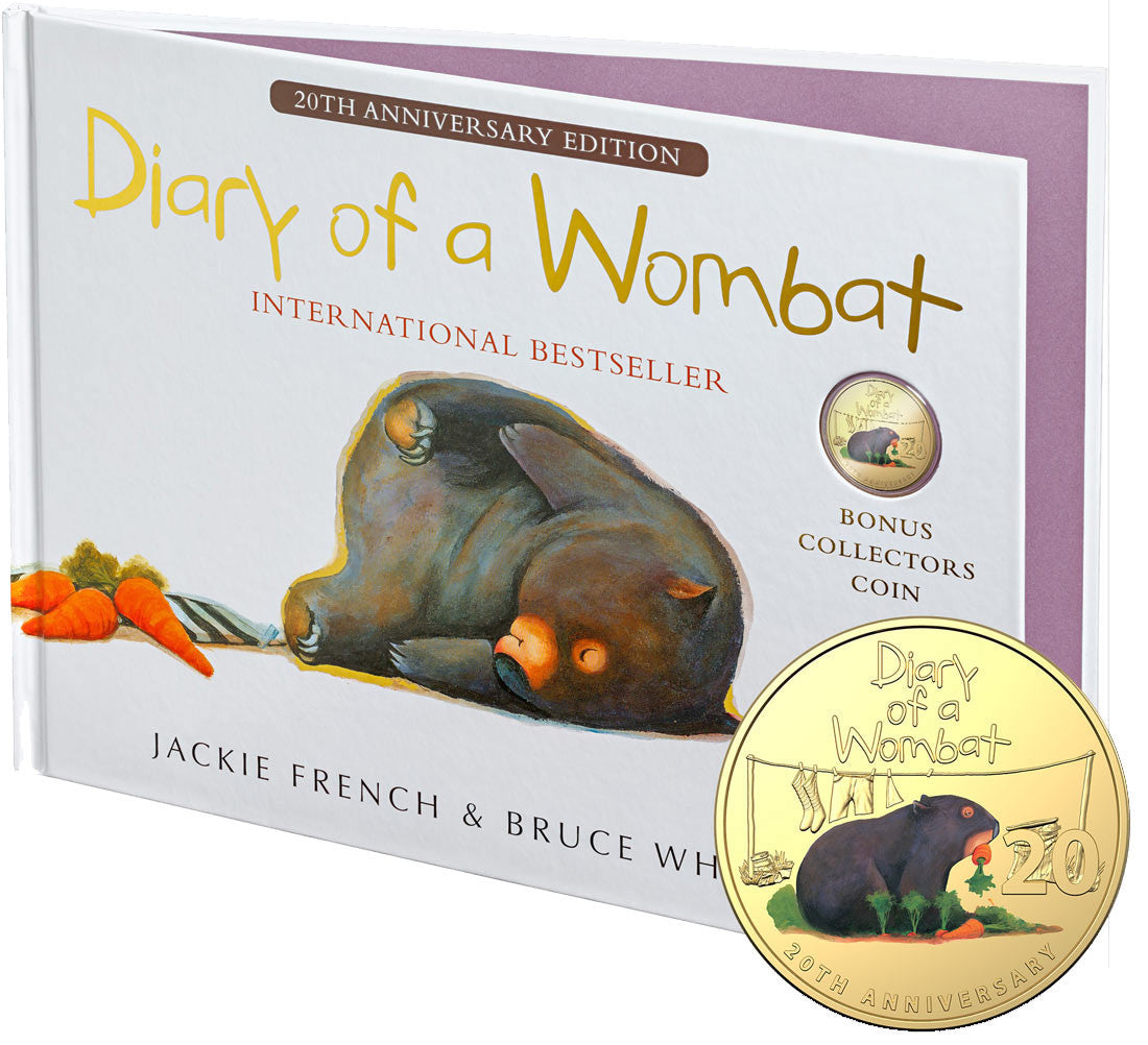 20th Anniversary of Diary of a Wombat - Deluxe Edition Book - 2022 20c Gold Plated