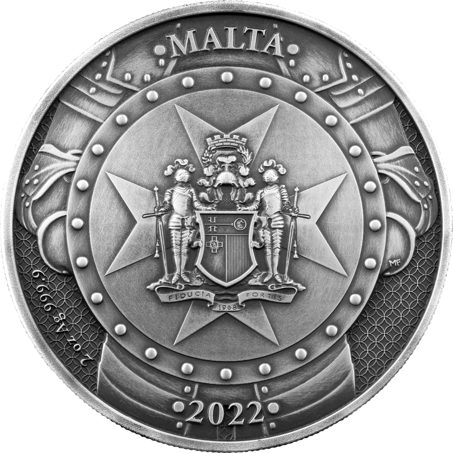 Knights Of The Past 2022 2oz Silver Antique .9999 Coin