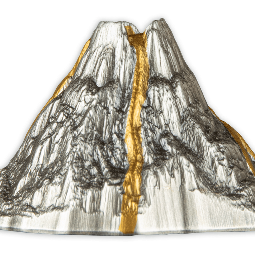 2023 5 oz Vanuatu Volcano .999 Silver 3D coin